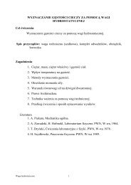 Wyznaczanie gÄstoÅci cieczy za pomocÄ wagi hydrostatycznej