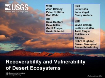 Recoverability and Vulnerability of Desert Ecosystems