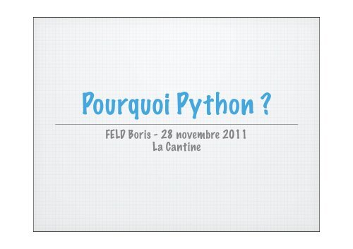 Why Python