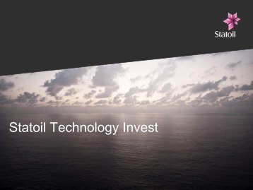 Statoil Technology Invest - Statoil Innovate