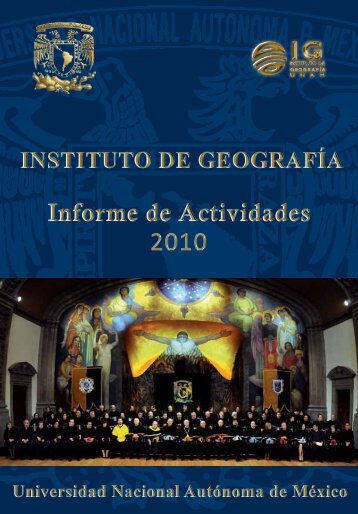 3er. Informe de Actividades - Instituto de GeografÃ­a - UNAM