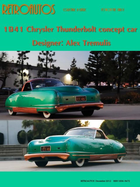 1941 Chrysler Thunderbolt concept car Designer: Alex ... - RetroAutos