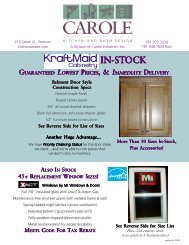 KM and window STOCK flyer.pmd - Carole Industries, Inc.