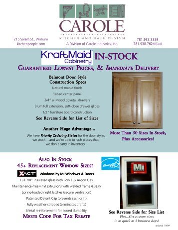 KM and window STOCK flyer.pmd - Carole Industries, Inc.