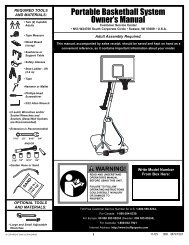 Portable Basketball System Owner's Manual - Cheap Pool Products