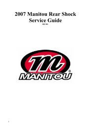 2007 Manitou Rear Shock Service Guide