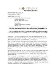The Big Sky Graces the Big Screen in Major Motion Picture