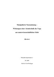 Nadishodhana (PDF, 150 kb) - VIVEKA - Hefte fÃ¼r Yoga