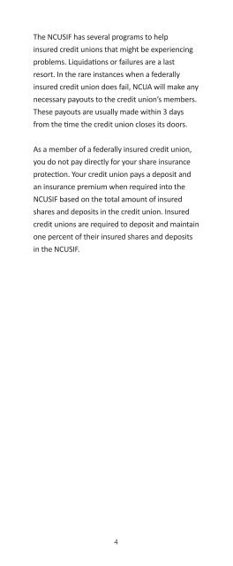 "Your Insured Funds" NCUA brochure - North Island Credit Union