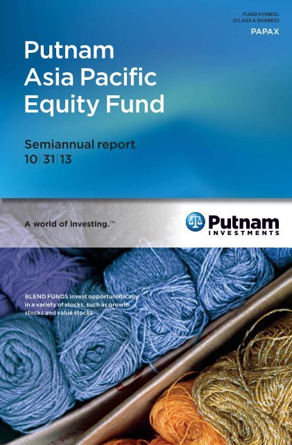 Putnam Asia Pacific Equity Fund - Putnam Investments