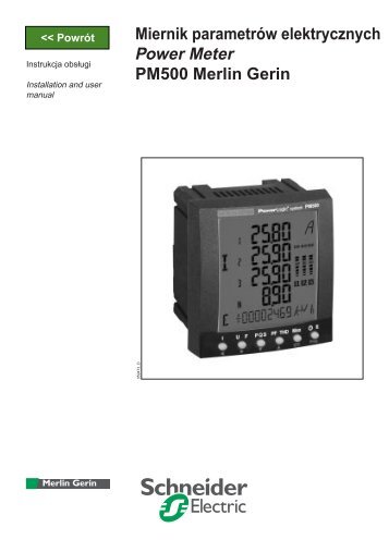 Power Meter PM500 -miernik param. elektr. - instrukcja