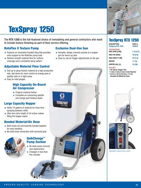 Graco Texture Sprayer Brochure - Graco Inc.