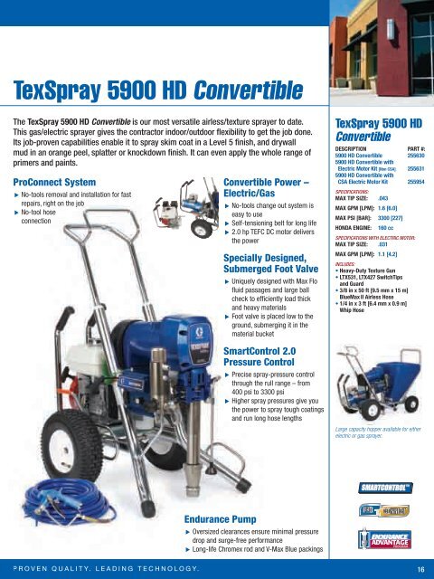 Graco Texture Sprayer Brochure - Graco Inc.