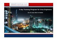 5-day Training Program for Urea Engineers - UreaKnowHow.com