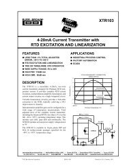 XTR103 4-20mA Current Transmitter with RTD EXCITATION AND ...