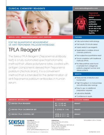 TPLA Reagent - Sekisui Diagnostics