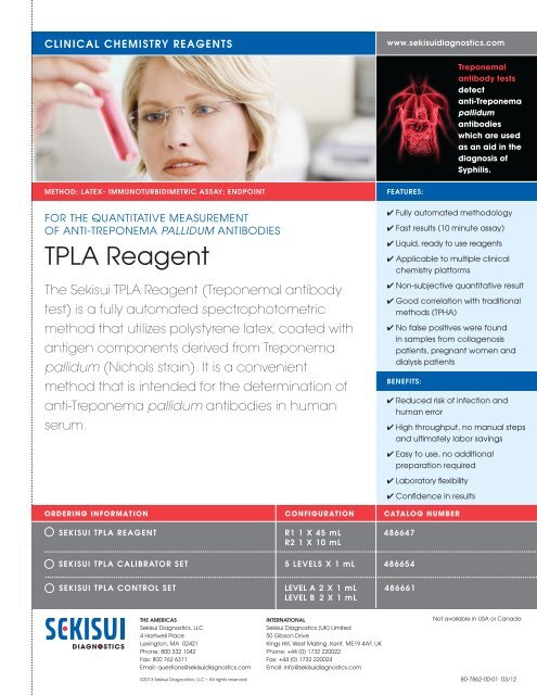 Tpla Process TPLA Reagent - Sekisui Diagnostics