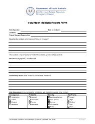 Volunteer Incident Report Form