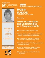 ROBIN RAMOS - Staff Development Resources