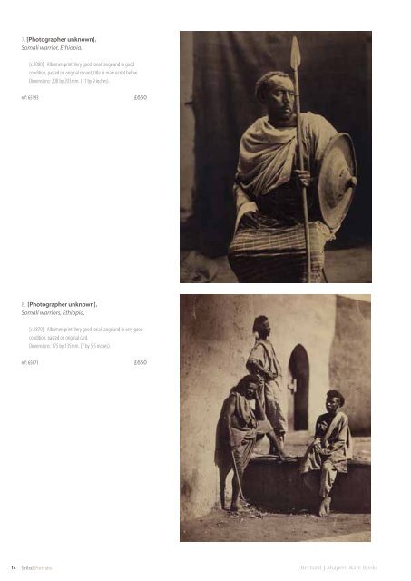 Tribal Portraits - Shapero Rare Books