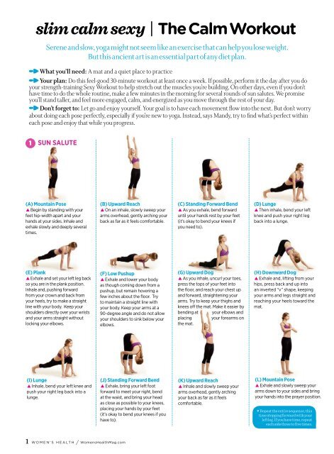 slim calm sexy  The Calm Workout - Women's Health