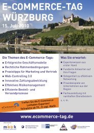 E-CommErCE-Tag WÃ¼rzburg E-CommErCE-Tag ... - TGZ WÃ¼rzburg