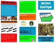 Farm-to-School Brochure - Iowa Department of Agriculture and Land ...