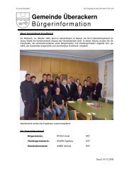 Zusammensetzung AusschÃ¼sse 2009 - der Gemeinde Ãberackern