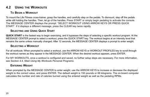 X9i - User Manual - Life Fitness