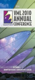 2010 Conference program (PDF) - the Virginia Municipal League