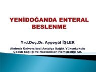 YENÄ°DOÄANDA ENTERAL BESLENME