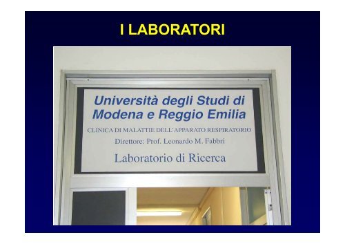 Introduzione al Corso - Clinica malattie apparato respiratorio