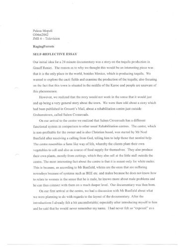 Essay on raging