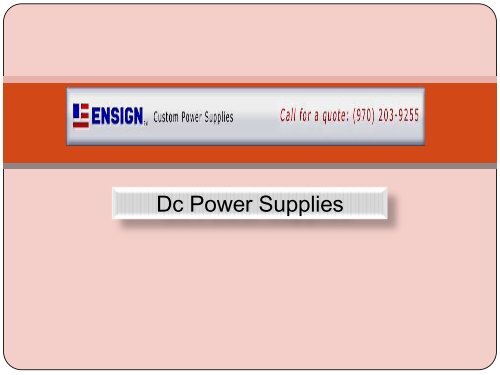 Esign Power Systems Dc Power Supplies