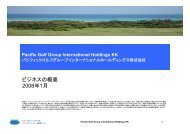 Pacific Golf Group International Holdings KK - PGM