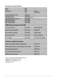 Emergency Contact Numbers - Spms - Nanyang Technological ...