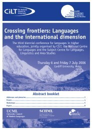 Crossing frontiers: Languages and the international dimension