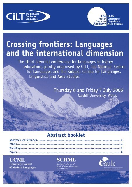 Crossing frontiers: Languages and the international dimension