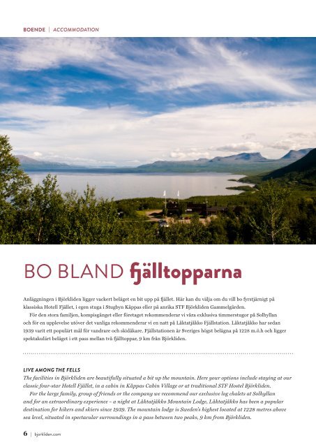 BJÖRKLIDEN Sommar & Höst 