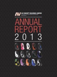 Annual Report 2013 - AV Concept Holdings Limited