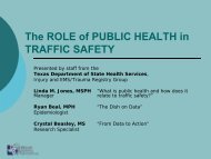 The ROLE Of PUBLIC HEALTH In TRAFFIC SAFETY