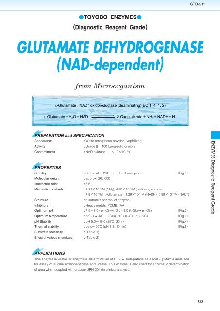 GLUTAMATE DEHYDROGENASE (NAD-dependent) - Toyobo