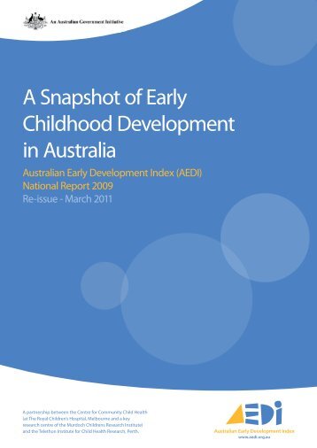 A snapshot of Early Childhood Development in Australia (PDF - 2.0 ...