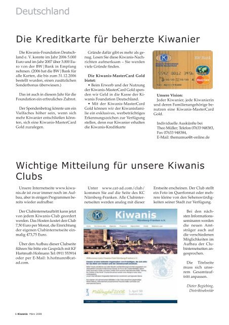 Kiwanis Nachrichten