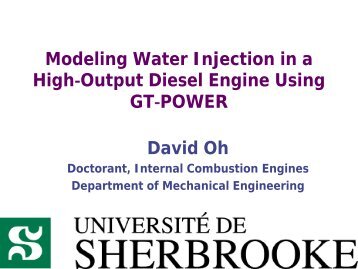 Modeling Water Injection in a HighâOutput Diesel Engine Using GT ...