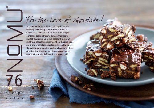 NoMU Recipe Cards Vol.76 For the Love of Chocolate, February