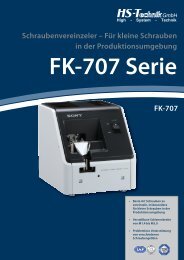 FK-707 Schraubenvereinzeler â Für kleine Schrauben ... - HS-Technik