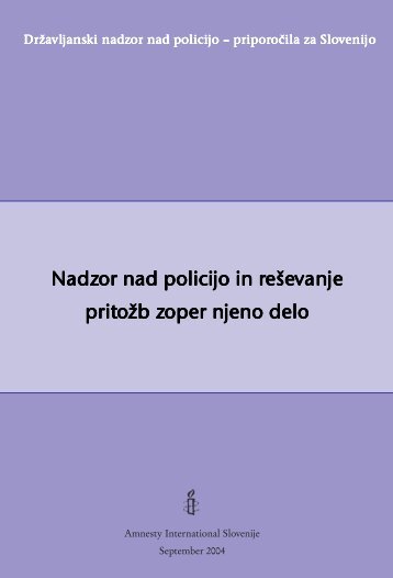 Nadzor nad postopki policije - Ministrstvo za notranje zadeve