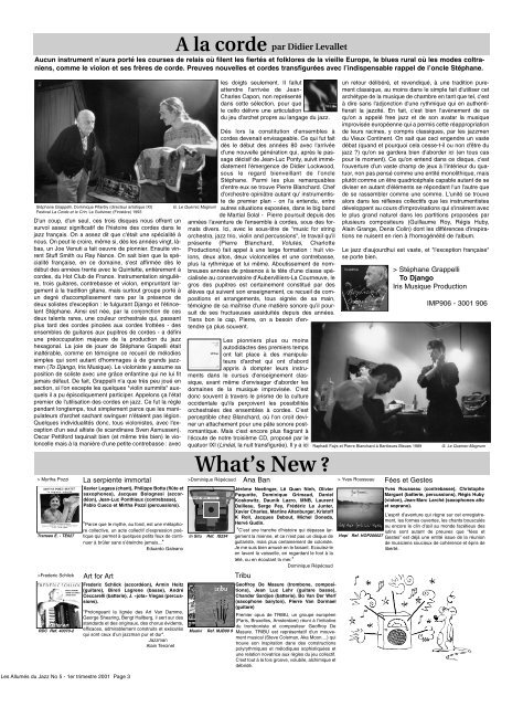tÃ©lÃ©charger le journal : nÂ°5 - Les AllumÃ©s du Jazz