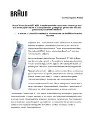 Communiqué de Presse Braun ThermoScan® IRT ... - KAZ Europe